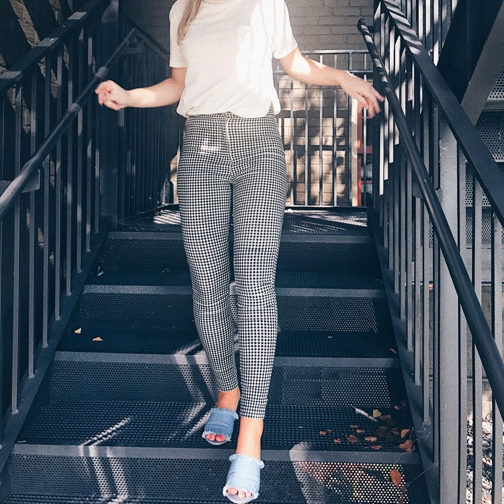 Black & white  gingham pants